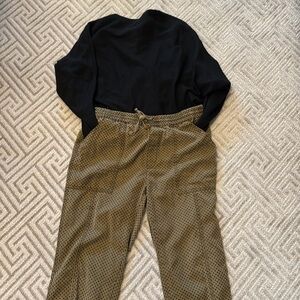 Anthropologie pull on polka dot pant